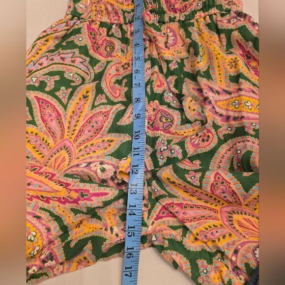 Zimmermann Green & Multicolor Linen Paisley Trouser Pants Size 4 - Picture 6 of 14